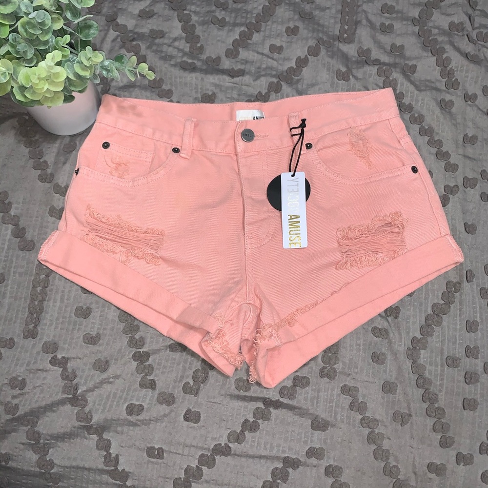 Amuse Society Pink Crossroads Short • Size 27
